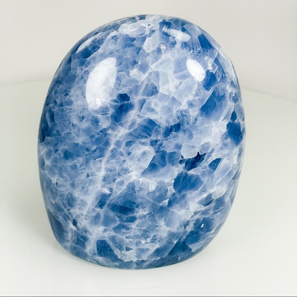 Blue Calcite Free Form Mineral Decor - Picture 1 of 14